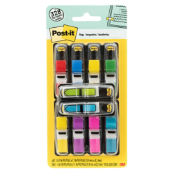 Post-it® Flags, .47 in. x 1.7 in., 8 Dispensers, 35 Flags Per Dispenser, Assorted Colors, Back to School Supplies for Students, Flags for Textbooks
