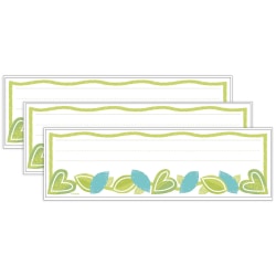 TREND Desk Toppers Name Plates, 2.875" x 9.5", Vine Time, 36 Per Pack, Set Of 3 Packs