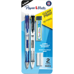 Paper Mate® ClearPoint™ Mechanical Pencil Starter Set, 0.5 mm, Assorted Barrel Colors