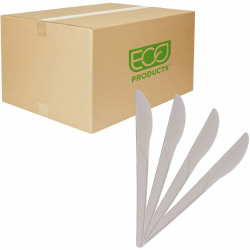 Eco-Products 6" Plantware High-heat Knives - Knife - White - 1000 / Carton