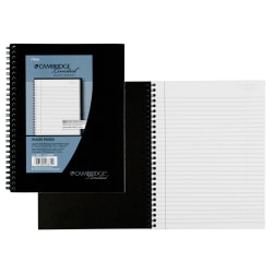Cambridge® Limited® 30% Recycled Business Notebook, 6 5/8" x 9 1/2", 1 Subject, Legal Ruled, 80 Sheets, Black (06672)