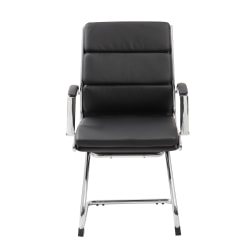 Boss Office Products CaressoftPlus™ Guest Chair, Black/Chrome