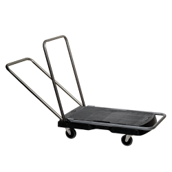 Rubbermaid® Triple Trolley Utility Cart, 20 1/2"W x 32 1/2"D, Black