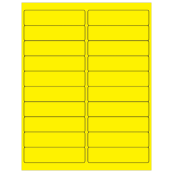 Tape Logic® Permanent Labels, LL177YE, Rectangle, 4" x 1", Fluorescent Yellow, Case Of 2,000