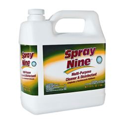 Spray Nine Heavy-Duty Cleaner/Degreaser w/Disinfectant - Liquid - 128 fl oz (4 quart) - 4 / Carton - Clear