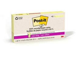 Post-it® Super Sticky Adhesive Note - 420x Canary Yellow - 3" Flag/Note Wx3" Flag/Note L- 70 Sheets per Pad, Pop-up - 12/Pack - R330R6SSCY