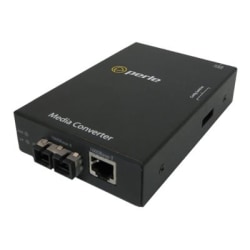 Perle S-1000-S2SC10 - Fiber media converter - GigE - 1000Base-LX, 1000Base-LH, 1000Base-T - RJ-45 / SC single-mode - up to 6.2 miles - 1310 nm
