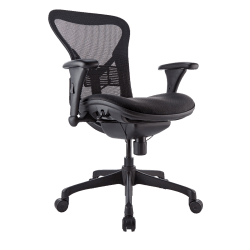 WorkPro® Warrior 212 Mesh Managerial Mid-Back Chair, Black