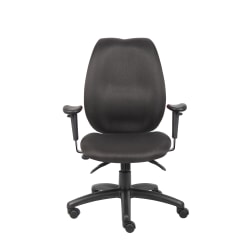 Boss Office Products Ergonomic Fabric High-Back Task Chair, Black