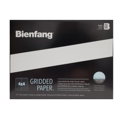 Bienfang® Gridded Paper™ Pad, 17" x 22", 100 Pages, White/Blue