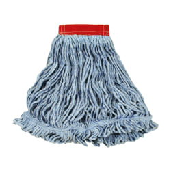 Rubbermaid® Wet Mop Head, Super Stitch®, Cotton Blend, Red, Case Of 6