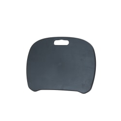 Mind Reader Analog Laptop Desk With Pillows And Handle, 2"H x 17"W x 12.5"D, Black