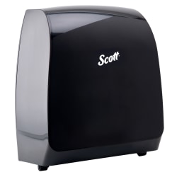 Scott® Pro™ Automatic Hard Roll Towel Dispenser, Black, for Blue Core Scott® Pro™ Roll Towels, 12.66" x 16.44" x 9.18"