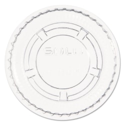 Dart® Portion/Souffle Cup Lids, Fits 0.5 oz to 1 oz Portion Cups, Plastic, Clear, 125/Pack, 20 Packs/Carton