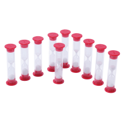 Learning Advantage™ 1-Minute Sand Timers, Red, Case Of 30