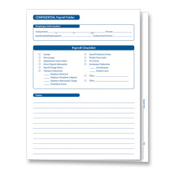 ComplyRight Confidential Payroll Folders, 9 1/2" x 12", White, Pack Of 25