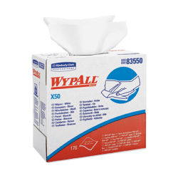 Wypall X50 Wipers Pop-up Box - Wipe - 176 / Box - 1760 / Carton - White