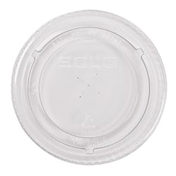 Solo Cup Straw-Slot Cold Cup Lids, Fits 9, 12 - 14 oz Cups, Clear, 10 sleeves of 100 lids each per Case, Sold by the Case