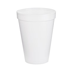 Dart® Insulated Foam Drinking Cups, White, 12 Oz, Box Of 1,000