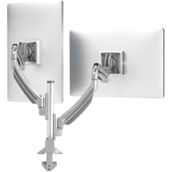 Chief KONTOUR K1C220S Desk Mount for Flat Panel Display - Silver - Height Adjustable - 2 Display(s) Supported - 10" to 30" Screen Support - 44 lb Load Capacity - 75 x 75, 100 x 100 - VESA Mount Compatible