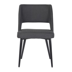 LumiSource Valencia Mid-Century Modern Chair, Black/Charcoal