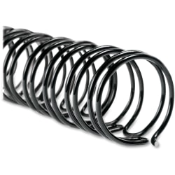 GBC® WireBind™ Binding Spines, 1/4" Capacity (40 Sheets), Black, Box Of 100