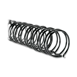 GBC® WireBind™ Binding Spines, 3/8" Capacity (75 Sheets), Black, Box Of 100