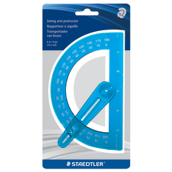 Staedtler® Plastic Protractor, 6", Blue