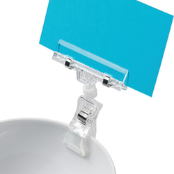 Deflecto® VersaGrip™ Sign Holder With Large Clip, 4 1/8"H x 3 1/8"W x 1/4"D, Clear, Pack Of 5
