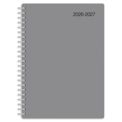 2026-2027 Office Depot® Brand Weekly/Monthly Academic Planner, 5" x 8", 30% Recycled, Gray, July 2026 To June 2027
