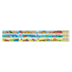 Musgrave Pencil Company Motivational Pencils, Dynamic Dinosaurs, 12 Per Pack, Set Of 12 Packs