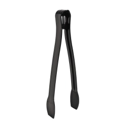 WNA Caterline Plastic Tongs, 9", Black, Pack Of 48
