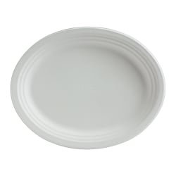 Chinet® Classic Paper Dinnerware Oval Platters, 9 3/4" x 12 1/2", White, Carton Of 500 Platters