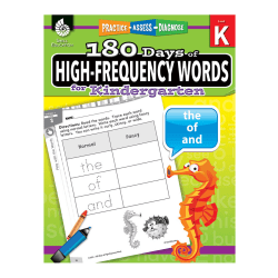 Shell Education 180 Days Of High-Frequency Words, Grade K