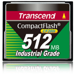 Transcend CF200I Industrial Grade - Flash memory card - 512 MB - CompactFlash