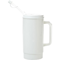 Medline Insulated Carafes, 32 Oz, White, Pack Of 48