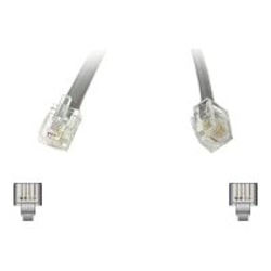 C2G Modular - Phone cable - RJ-11 (M) to RJ-11 (M) - 75 ft - silver