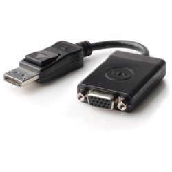 Dell DisplayPort/VGA Video Cable - 7" DisplayPort/VGA Video Cable for Video Device, Projector, Monitor, Workstation, Notebook, HDTV - First End: 1 x DisplayPort Male Digital Audio/Video - Second End: 1 x HD-15 Female VGA