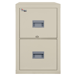 FireKing® Patriot 25"D Vertical 2-Drawer Fireproof File Cabinet, Metal, Parchment, White Glove Delivery