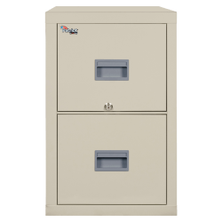 FireKing® Patriot 31-5/8"D Vertical 2-Drawer Letter-Size File Cabinet, Metal, Parchment, White Glove Delivery