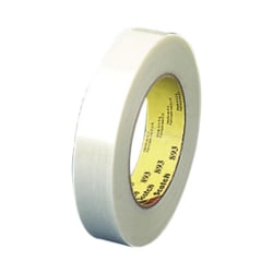 Scotch General Purpose Filament Tape - 0.75" Width x 60 Yd. Length - 3" Core - Synthetic Rubber - Glass Yarn Backing - 1 / Roll - Clear