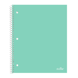 Office Depot® Brand Stellar Poly Notebook, 8" x 10-1/2", 1 Subject, Wide Ruled, 100 Sheets, Mint
