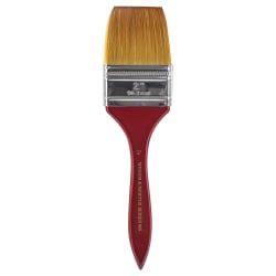 Winsor & Newton Series 965 Paint Brush, 2", Flat Bristle, Nylon, Copper