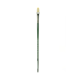 Winsor & Newton Winton Hog Paint Brush, Size 6, Flat Bristle, Hog Hair, Green