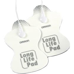 Omron Long Life Pads - Standard - 3.2" Width x 0.9" Height x 5.3" Length - 2 - White