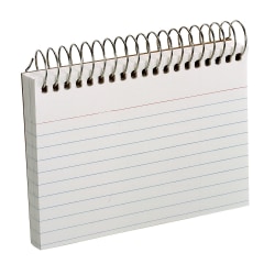 Oxford® Spiral-Bound Index Cards, Ruled, 3" x 5", White, Pack Of 50