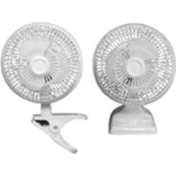 Optimus 6" Convertible Personal Clip-on/ Table - 152.4 mm Fan Diameter - 2 Speed - Quiet, Energy Efficient, Adjustable Tilt Head - White