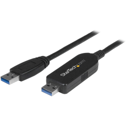StarTech.com USB 3.0 Data Transfer Cable for Mac and Windows- 6.56ft USB Data Transfer Cable for Computer, PC - First End: 1 x Type A Male USB - Second End: 1 x Type A Male USB - 640 MB/s - Black