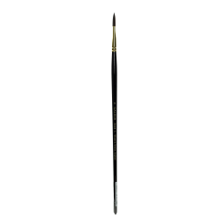 Winsor & Newton Galeria Long-Handle Paint Brush, Size 8, Round Bristle, Polyester, Burgundy