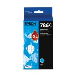 Epson® 786XL DuraBrite® Cyan Ultra-High-Yield Ink Cartridge, T786XL220-S